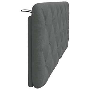 Polštář na čelo postele tmavě šedý 140 cm textil - obrázek 5