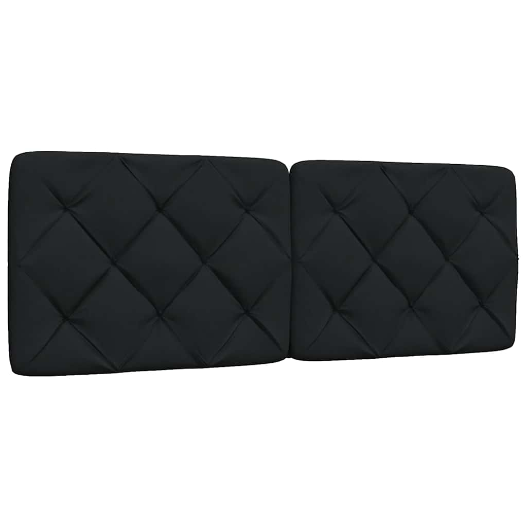 vidaXL Pernă pentru tăblie de pat, negru, 140 cm, material textil