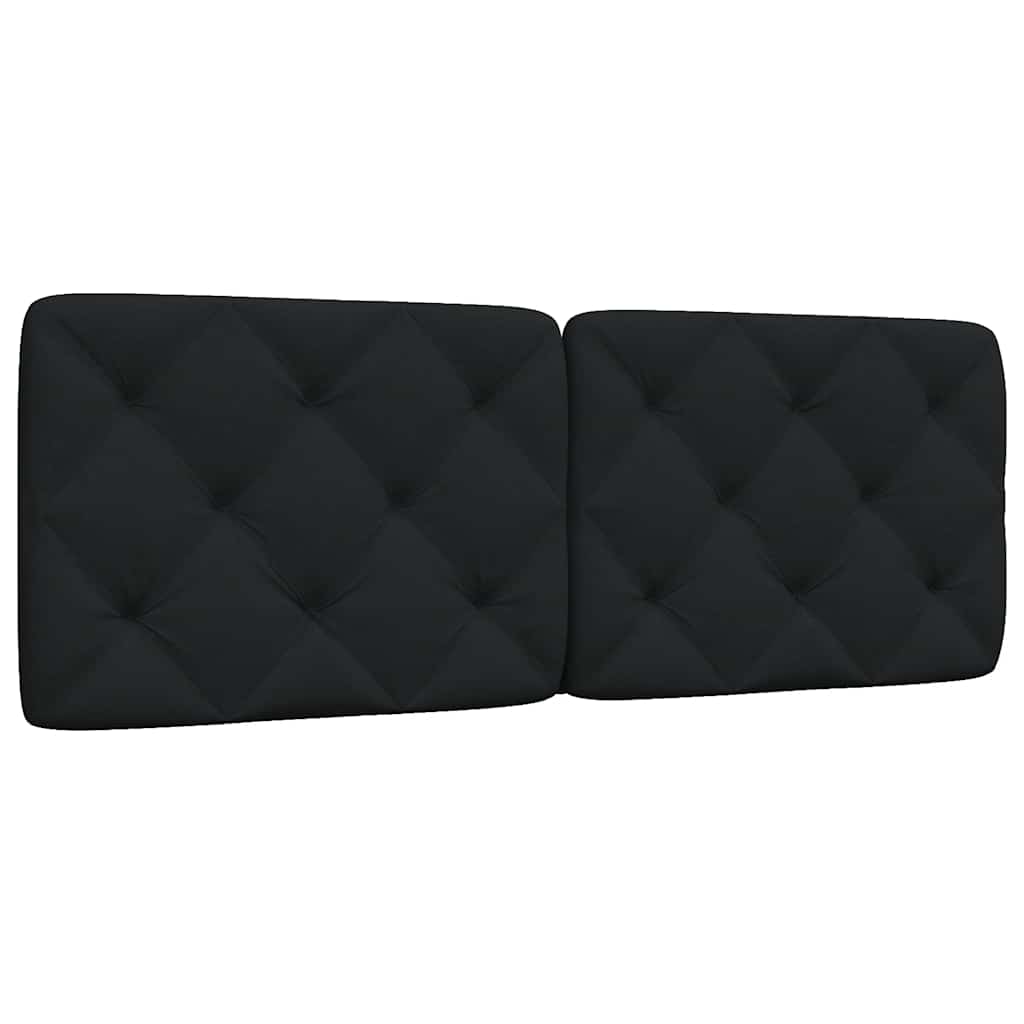 vidaXL Polštář na čelo postele černý 140 cm textil