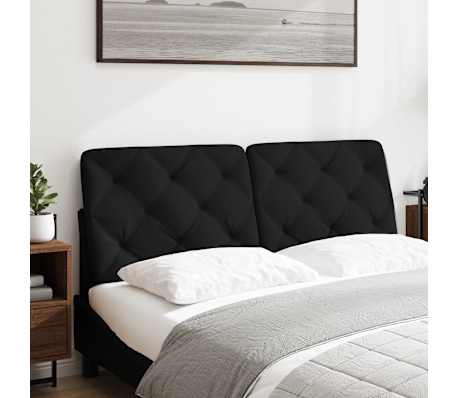 vidaXL Pernă pentru tăblie de pat, negru, 140 cm, material textil