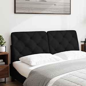 Polštář na čelo postele černý 140 cm textil - obrázek 2