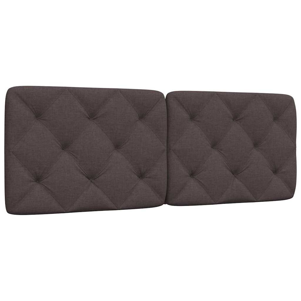 vidaXL Polštář na čelo postele tmavě hnědý 140 cm textil