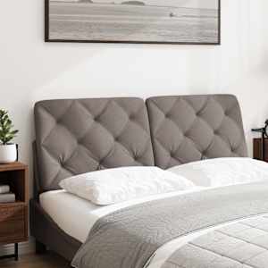 Polštář na čelo postele taupe 140 cm textil - obrázek 2