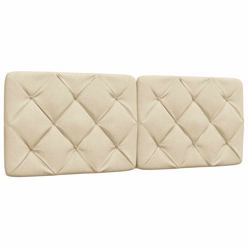 vidaXL Polštář na čelo postele krémový 140 cm textil
