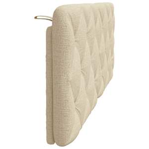 Polštář na čelo postele krémový 140 cm textil - obrázek 5