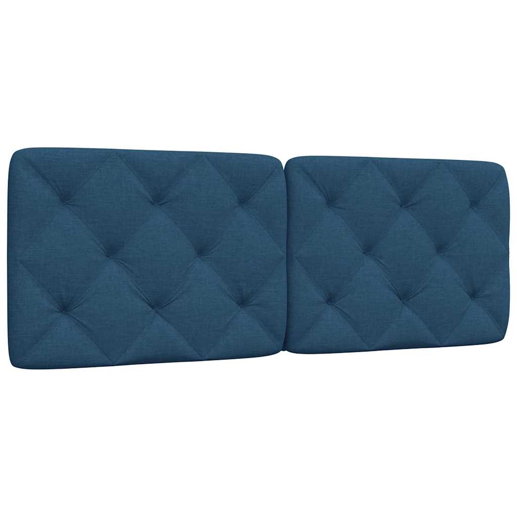 vidaXL Polštář na čelo postele modrý 140 cm textil