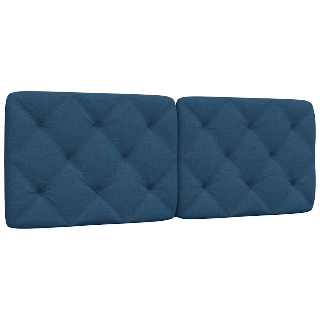 vidaXL Polštář na čelo postele modrý 140 cm textil