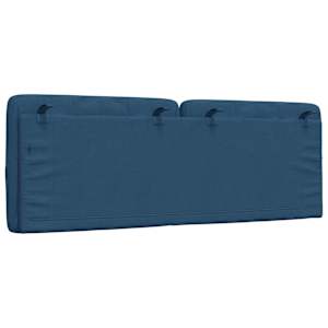 Polštář na čelo postele modrý 140 cm textil - obrázek 6