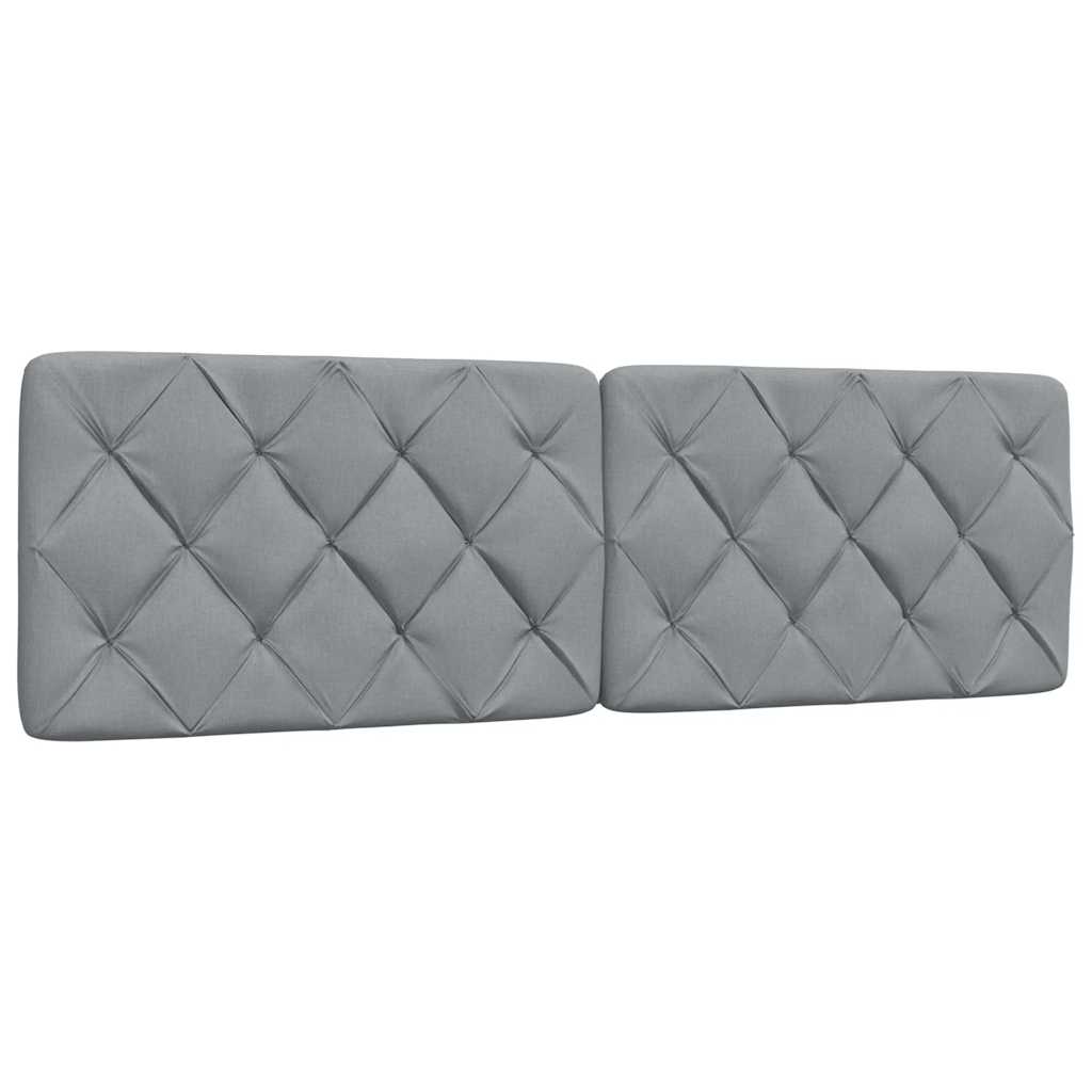 vidaXL Pernă tăblie de pat, gri deschis, 160 cm, material textil