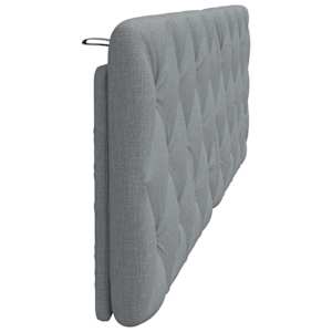 Polštář na čelo postele světle šedý 160 cm textil - obrázek 5