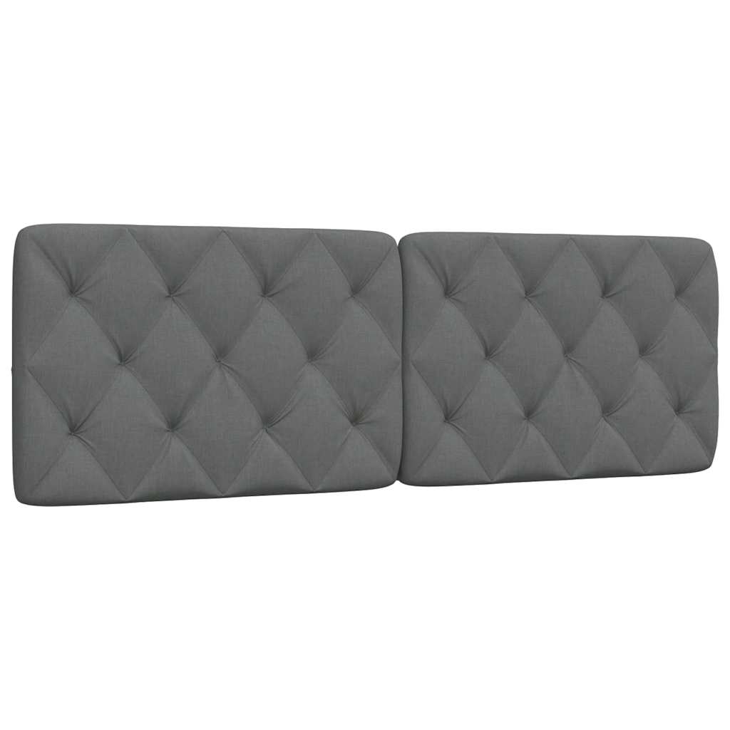 vidaXL Polštář na čelo postele tmavě šedý 160 cm textil