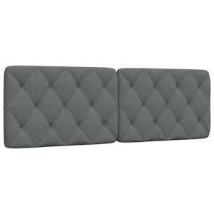 Blazina za vzglavje temno siva 160 cm blago