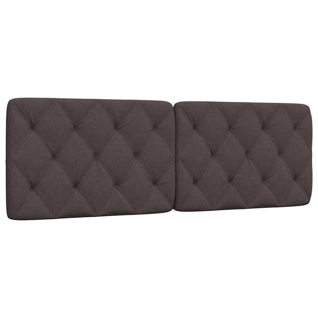 vidaXL Pernă pentru tăblie de pat maro închis, 160 cm, material textil