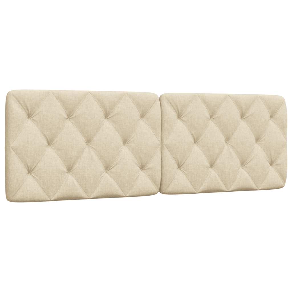 vidaXL Pernă pentru tăblie de pat, crem, 160 cm, material textil
