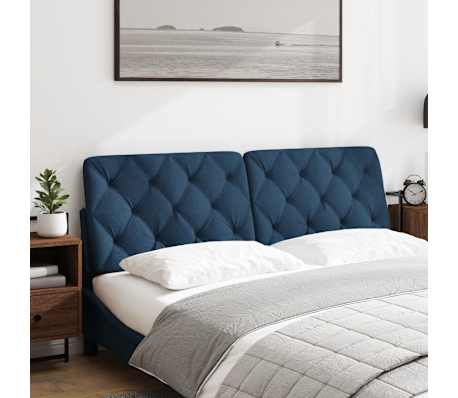 vidaXL Kopfteil-Kissen Blau 160 cm Stoff