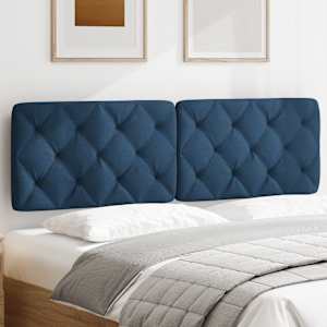 Polštář na čelo postele modrý 160 cm textil - obrázek 3