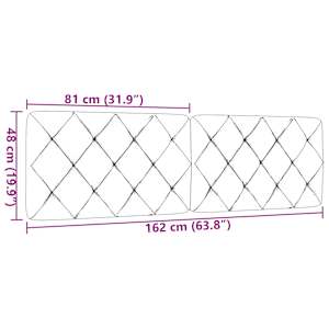 Polštář na čelo postele modrý 160 cm textil - obrázek 9