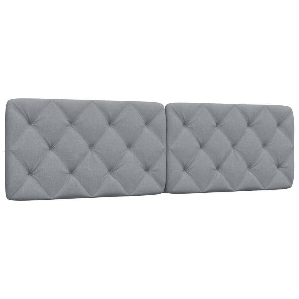 vidaXL Polštář na čelo postele světle šedý 180 cm textil