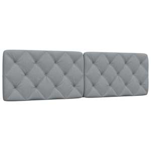 Blazina za vzglavje svetlo siva 180 cm blago