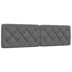 Blazina za vzglavje temno siva 180 cm blago