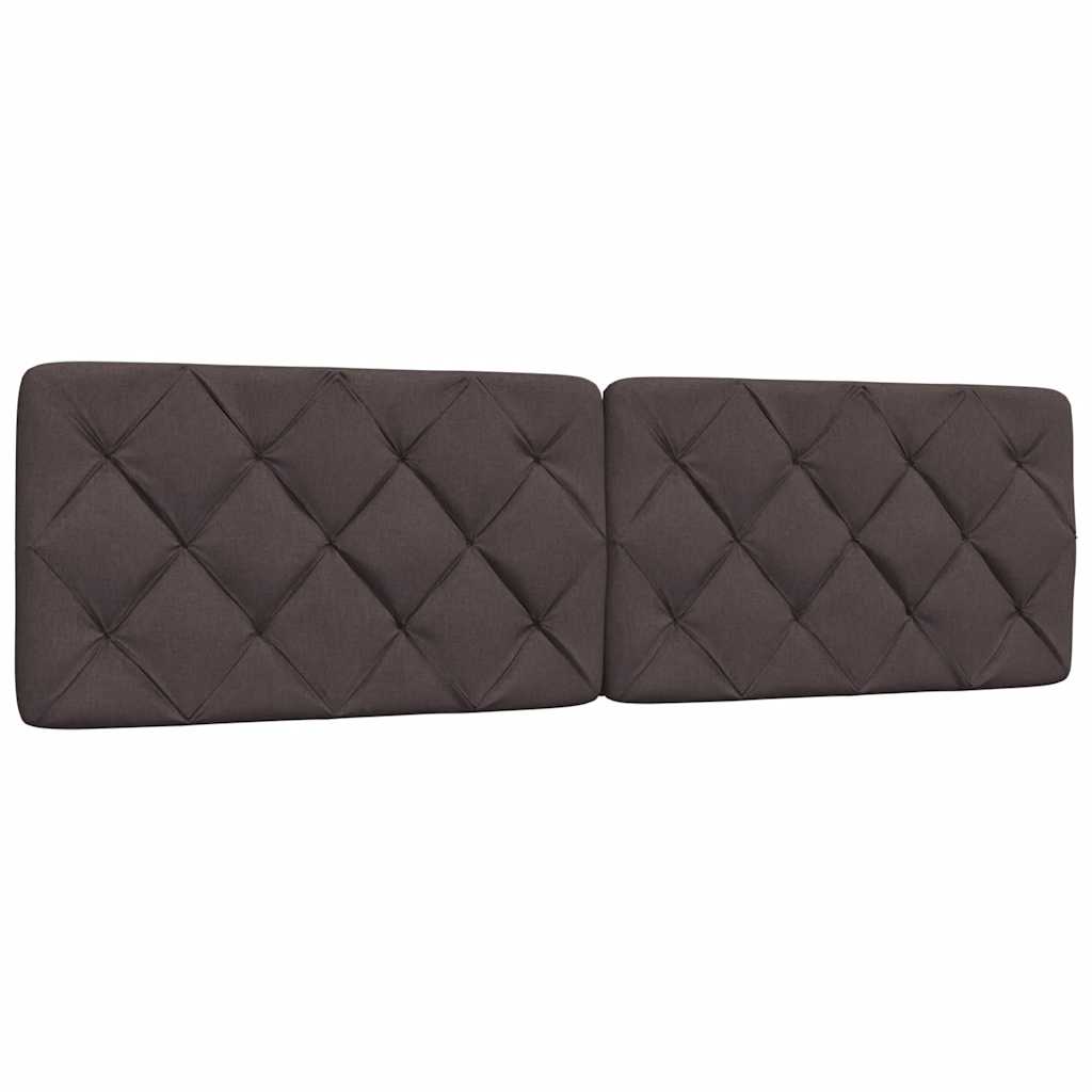 vidaXL Polštář na čelo postele tmavě hnědý 180 cm textil