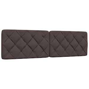 Blazina za vzglavje temno rjava 180 cm blago