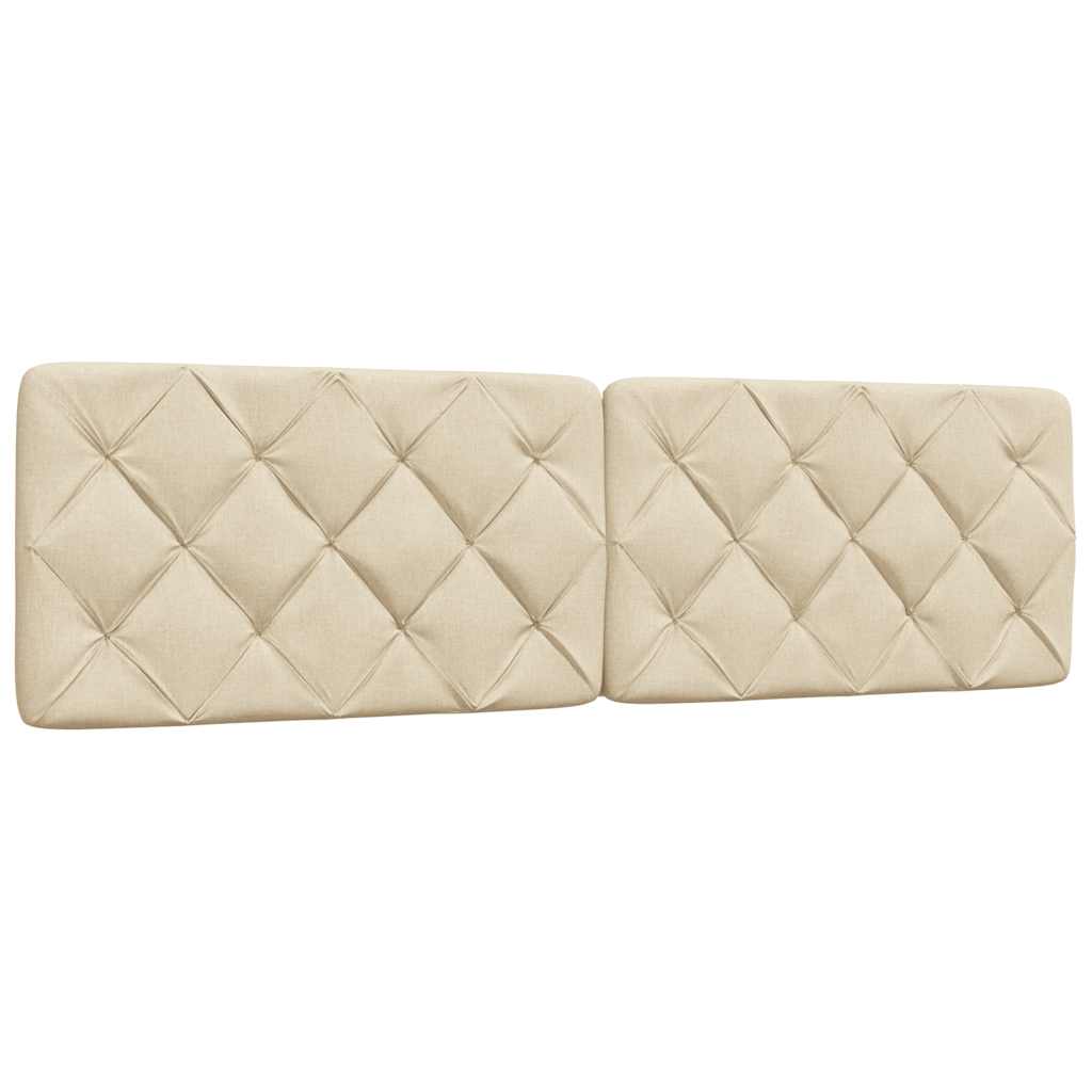 vidaXL Polštář na čelo postele krémový 180 cm textil