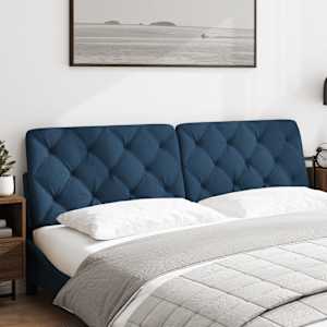 Polštář na čelo postele modrý 180 cm textil - obrázek 2