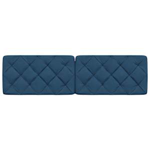 Polštář na čelo postele modrý 180 cm textil - obrázek 4