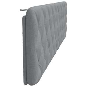 Polštář na čelo postele světle šedý 200 cm textil - obrázek 5