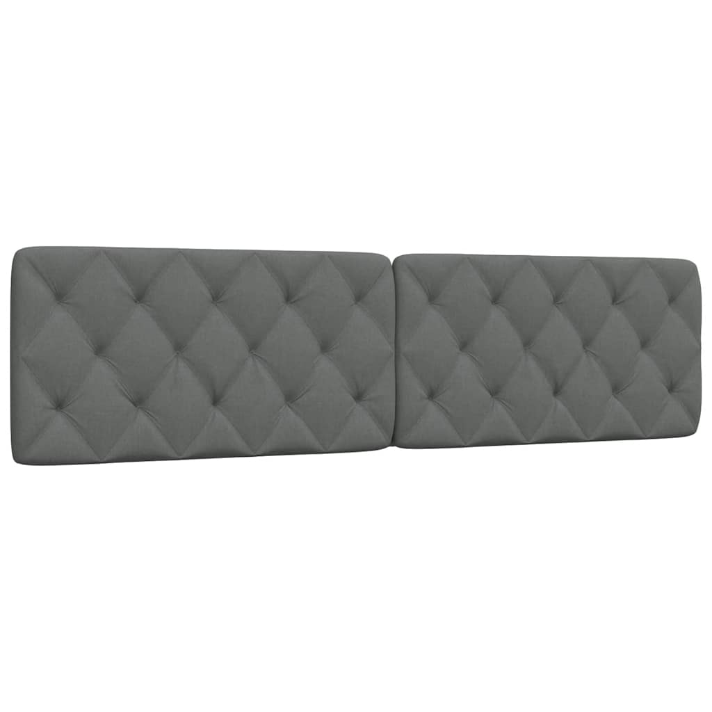 vidaXL Pernă pentru tăblie de pat, gri închis, 200 cm, material textil