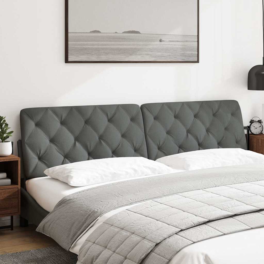 Thumbnail - vidaXL Kopfteil-Kissen Dunkelgrau 200 cm Stoff