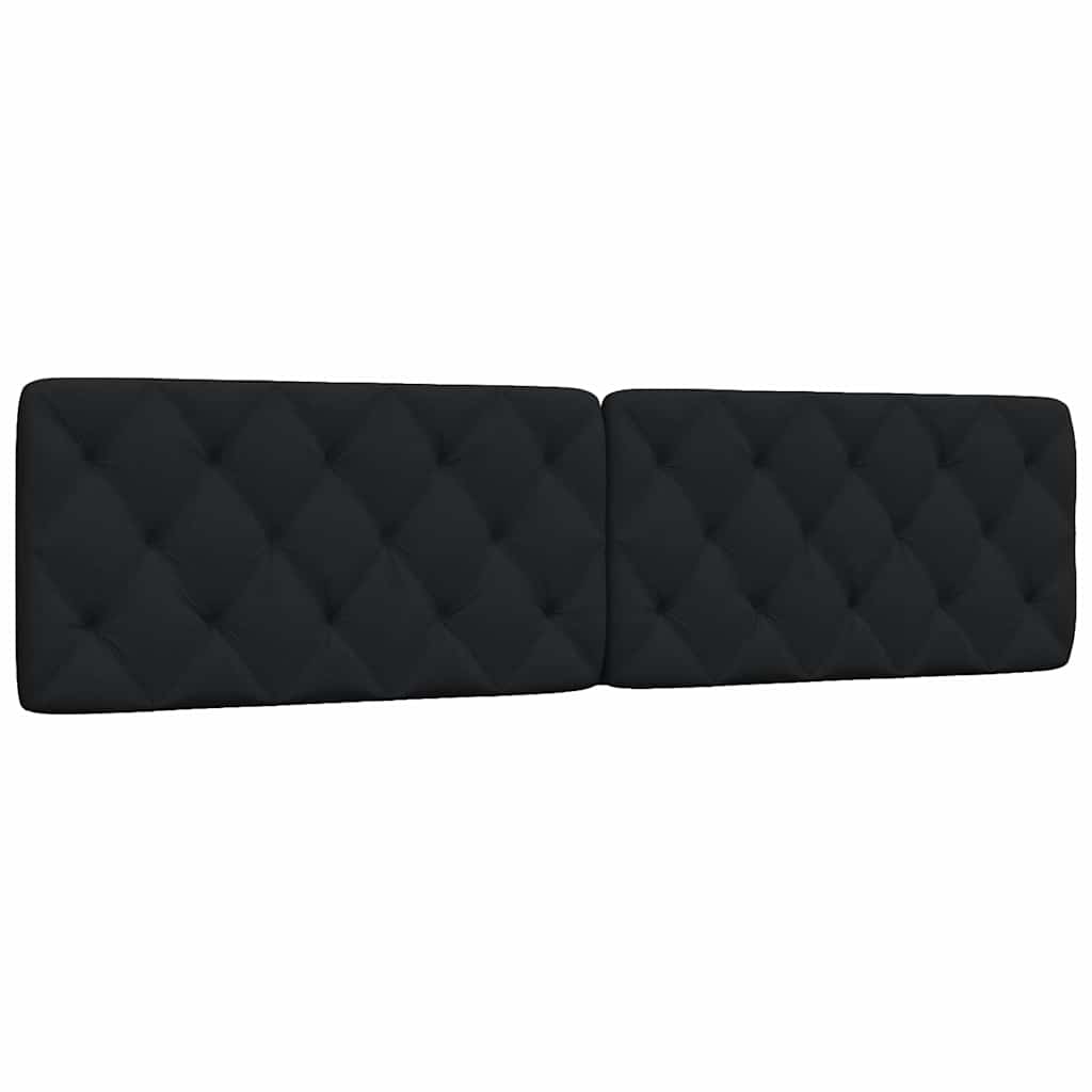 vidaXL Polštář na čelo postele černý 200 cm textil