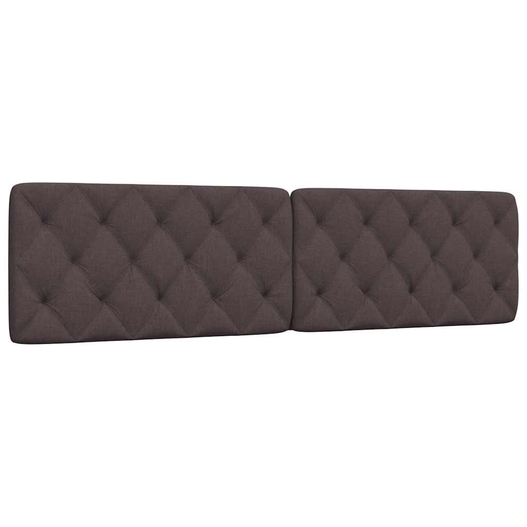 vidaXL Polštář na čelo postele tmavě hnědý 200 cm textil