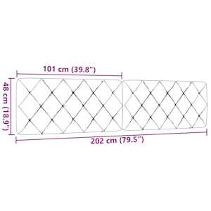 Polštář na čelo postele tmavě hnědý 200 cm textil - obrázek 9