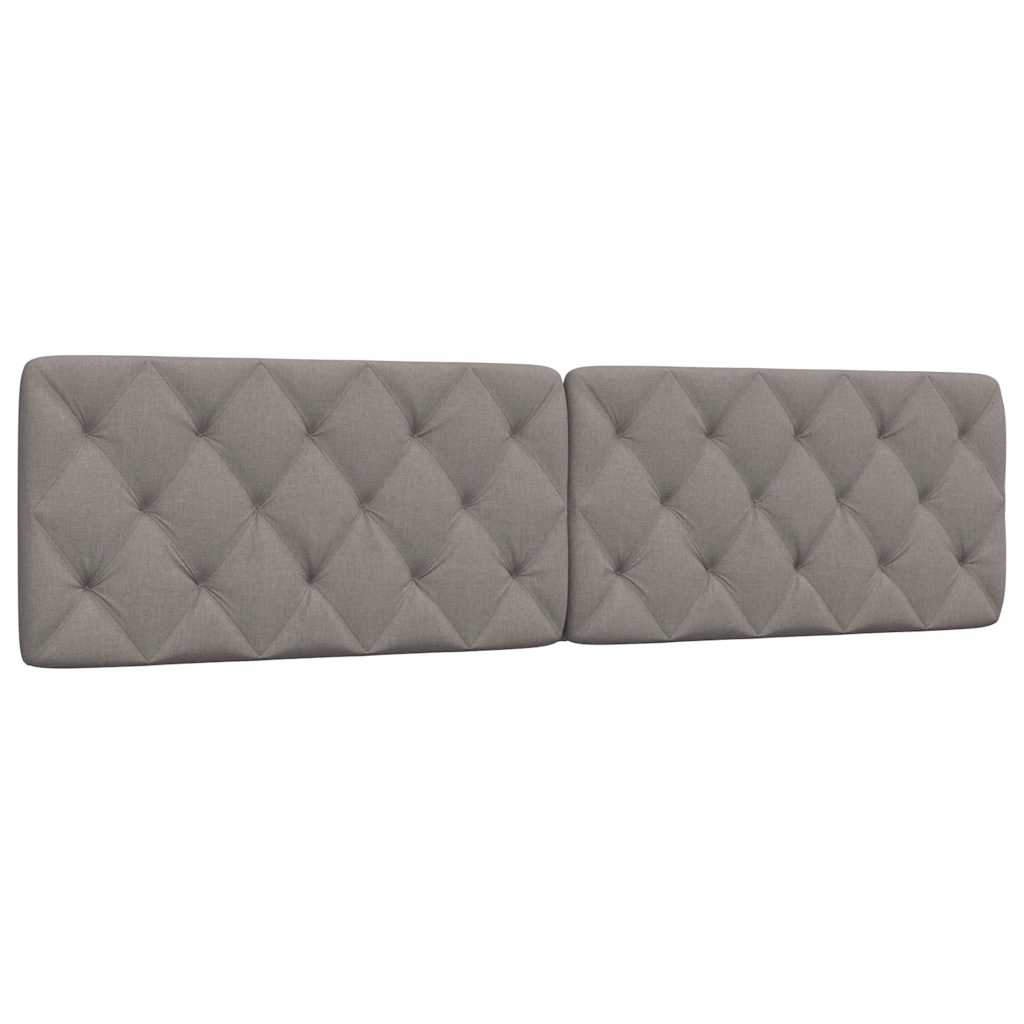 vidaXL Pernă pentru tăblie de pat, gri taupe, 200 cm, material textil