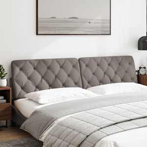 Polštář na čelo postele taupe 200 cm textil - obrázek 2