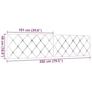Polštář na čelo postele taupe 200 cm textil - obrázek 9