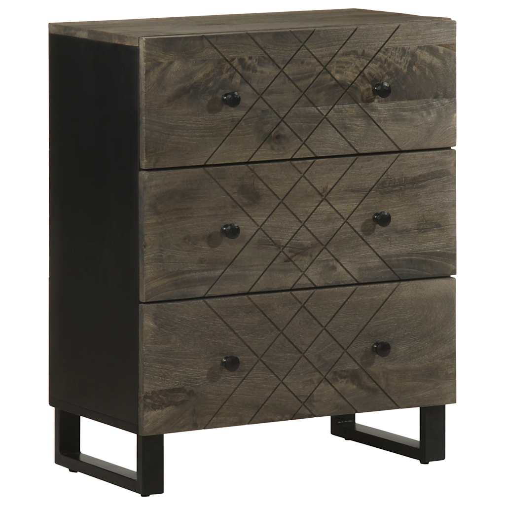 Thumbnail - vidaXL 3-tlg. Sideboards Schwarz 60x33x75 cm Massivholz Mango