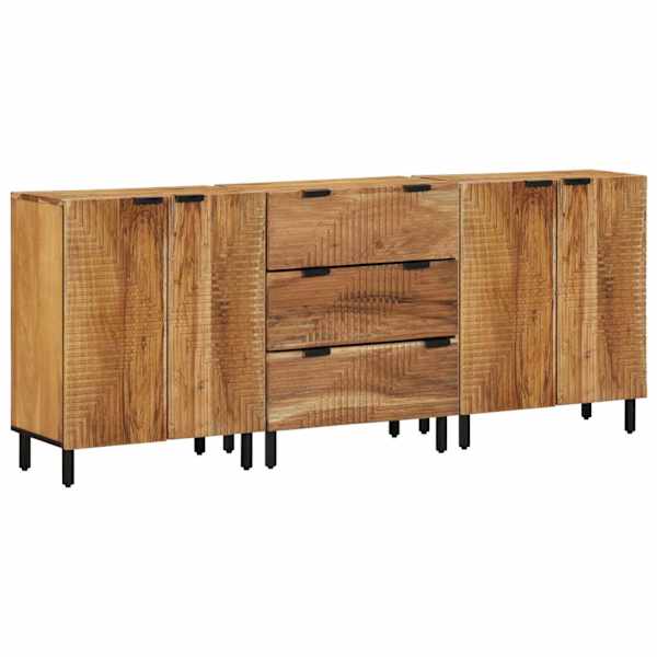 vidaXL K&otilde;rvalkapi komplekt 3 tk 180 x 33 x 75 cm Tugev akatsiapuu
