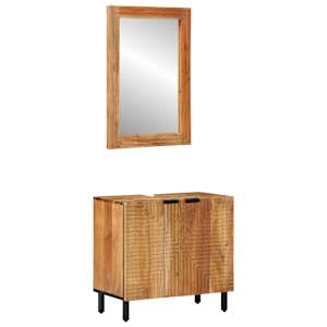 vidaXL Vannitoa kapikomplekt 2 tk Naturaalne 62 x 33 x 58 cm