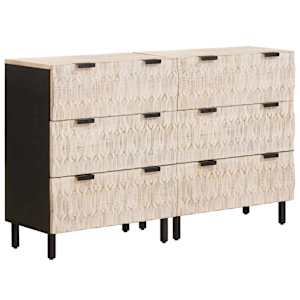 Strani šal 2 pcs Bel pranje finiš 60 x 33 x 75 cm