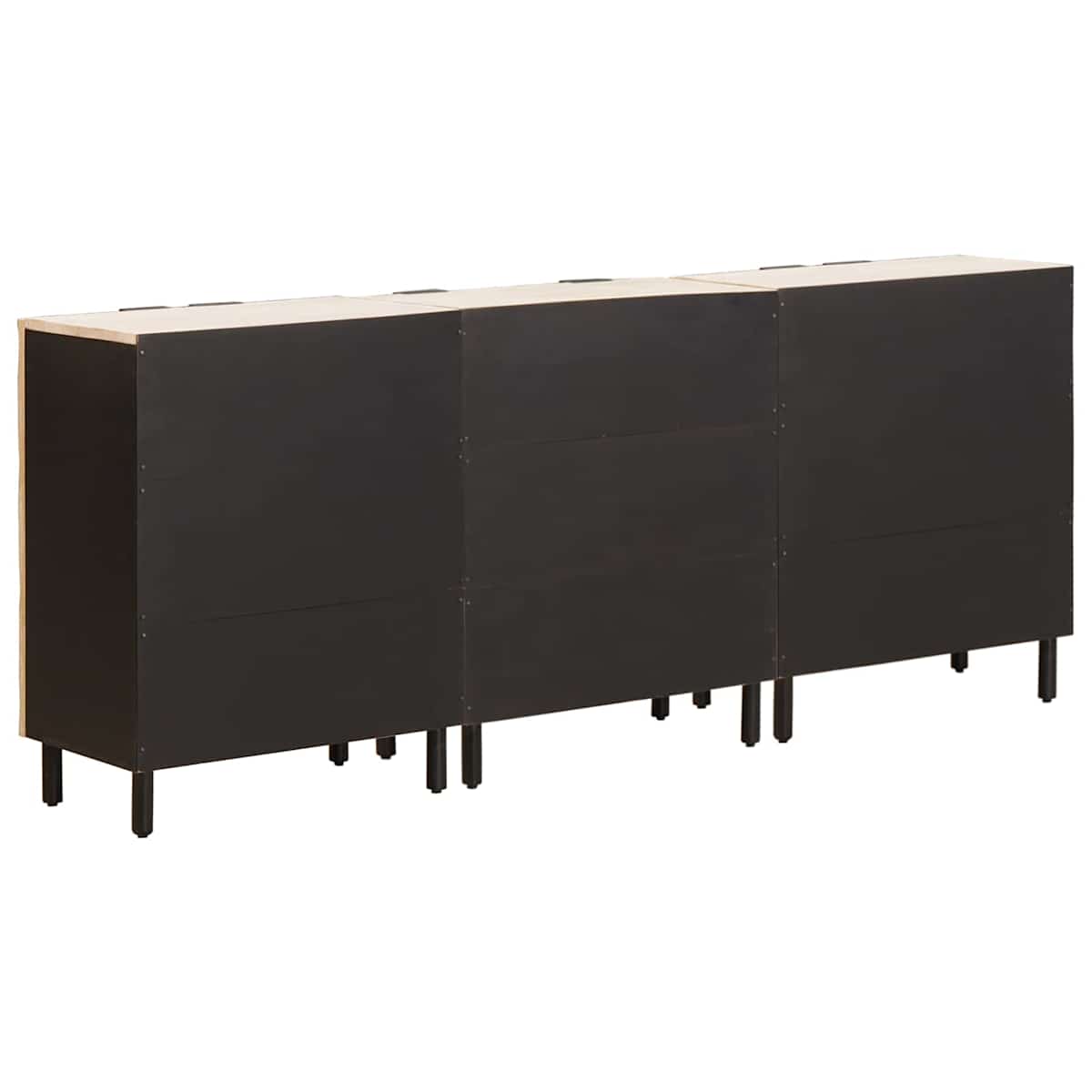 Sideboard 3 stk. 60 x 33 x 75 cm Massivt mangotræ - Billede 7
