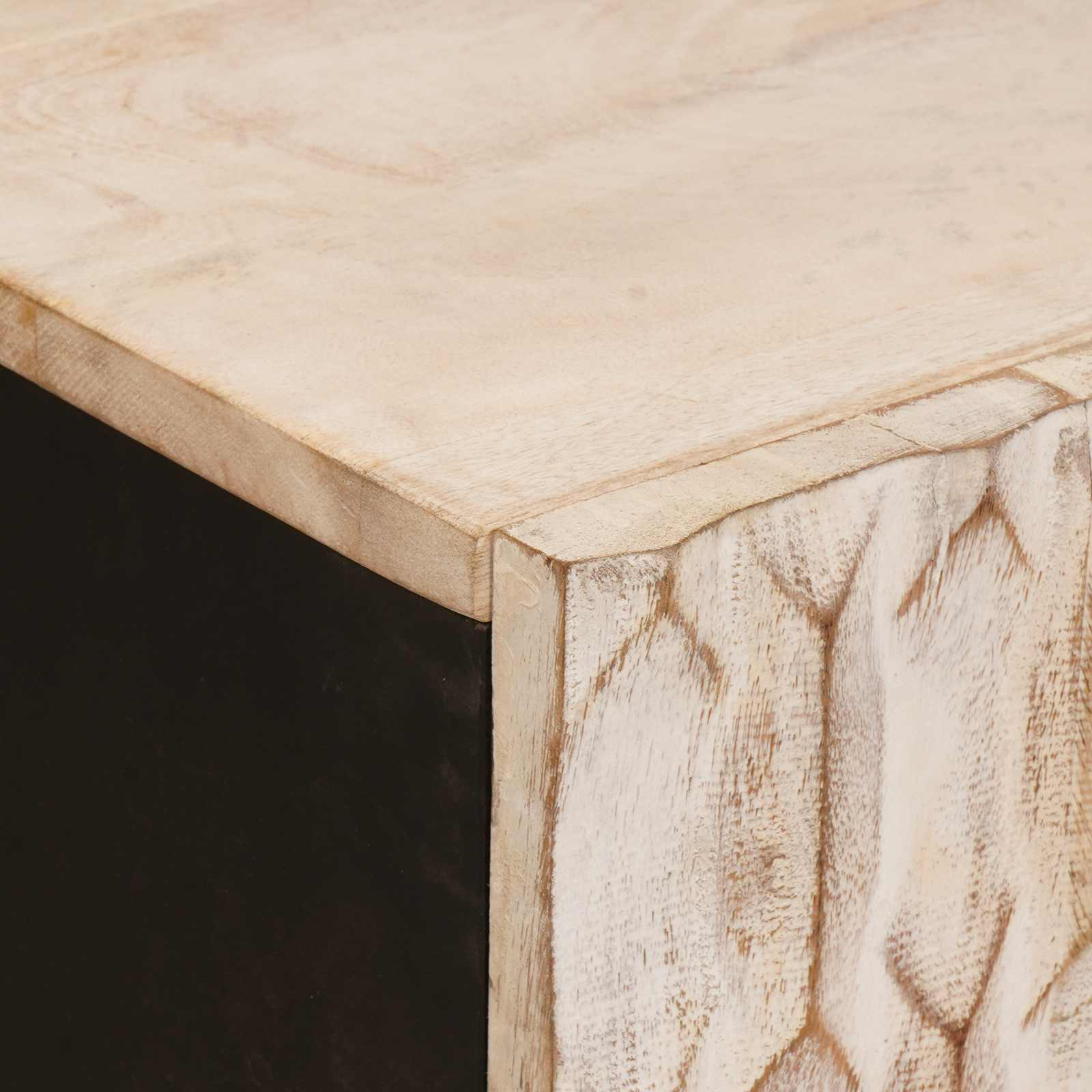 Kylpyhuoneen setit Valkoinen pesu viimeistely Kiinteä mango puu - Image 11