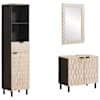 vidaXL Vannitoa komplektid 3 tk Valge pesu viimistlus 38 x 33 x 160 cm