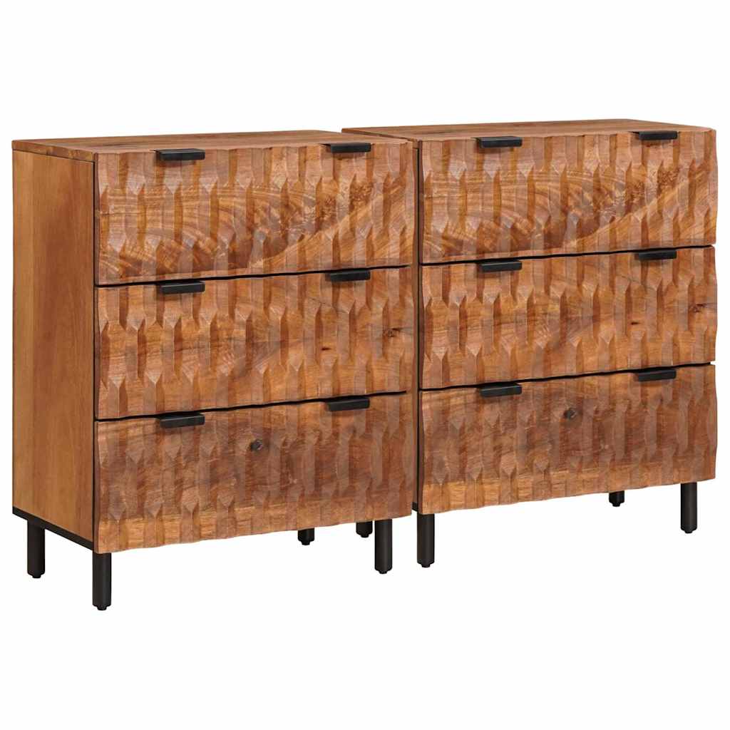 vidaXL Sideboard Akazienbraune Oberfläche Massivholz Mango