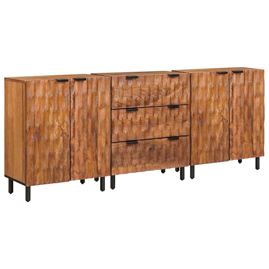 vidaXL Sideboard Akazienbraune Oberfläche Massivholz Mango