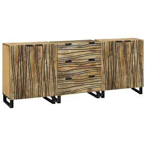 Komplet pohištva za kopalnico 3 pcs Rjava Konstruiran les