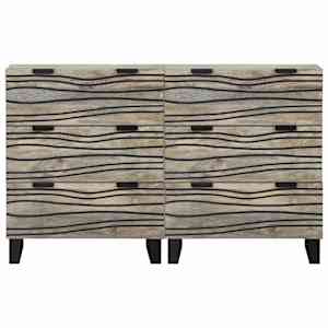 Sestava komody 2 pcs Bílá 120 x 33,5 x 75 cm - obrázek 4
