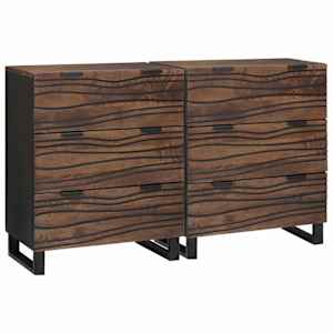 Sestava komody 2 pcs Vlašský ořech 120 x 33,5 x 75 cm - obrázek 1